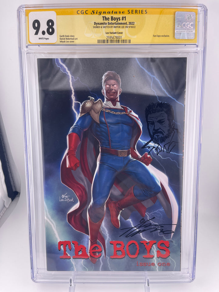 The Boys #1 Signed & Sketched by Inhyuk Lee CGC 9.8