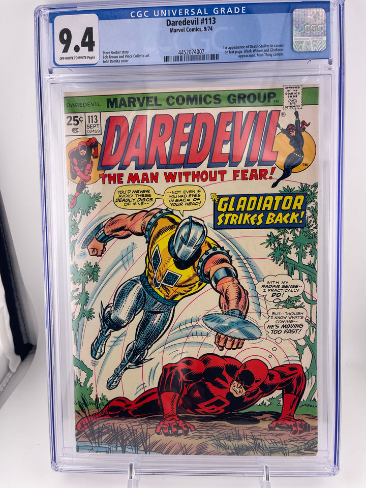 Daredevil  #113 CGC 9.4 1st app Death-Stalker in Cameo