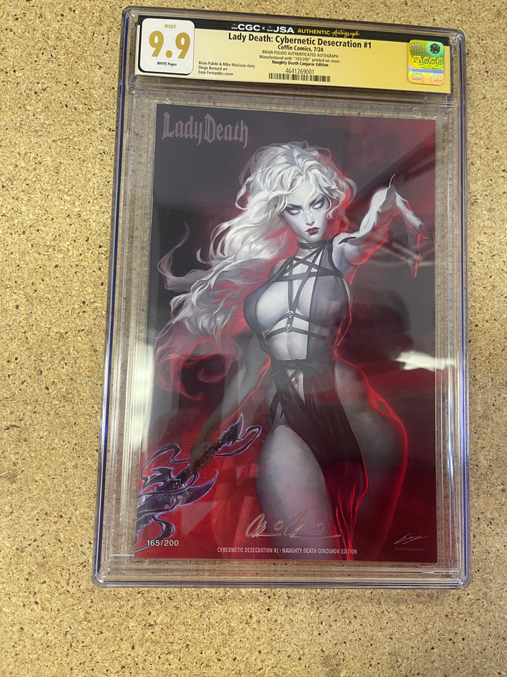 Lady Death Cybernetic Desecration #1 Brian Pulido Signature