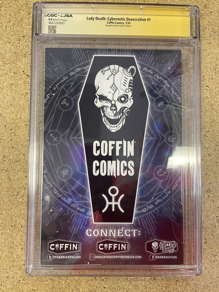 Lady Death Cybernetic Desecration #1 Brian Pulido Signature