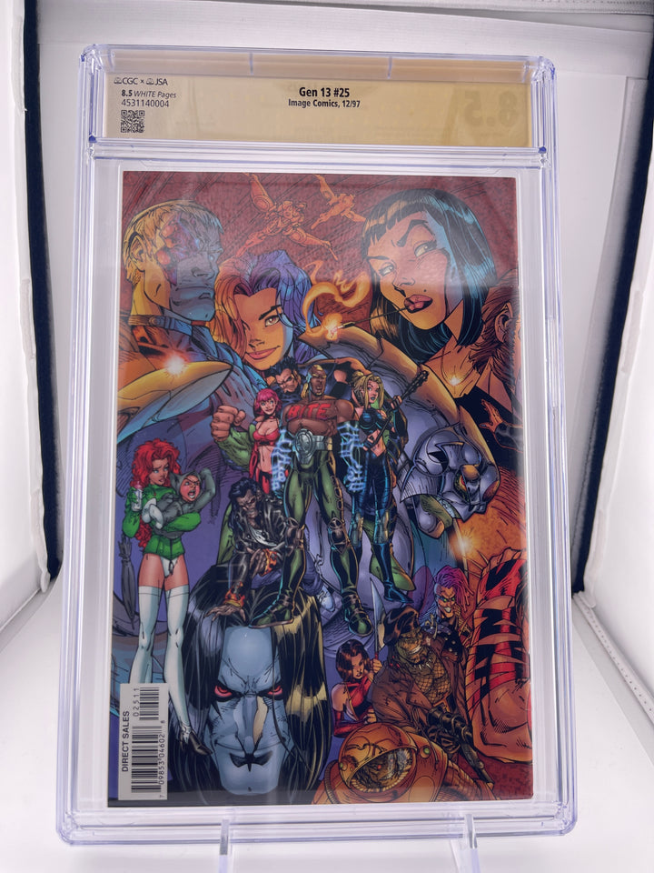 Gen 13 #25 CGC 8.5 J.Scott Campbell cvr w Brandon Choi Auto