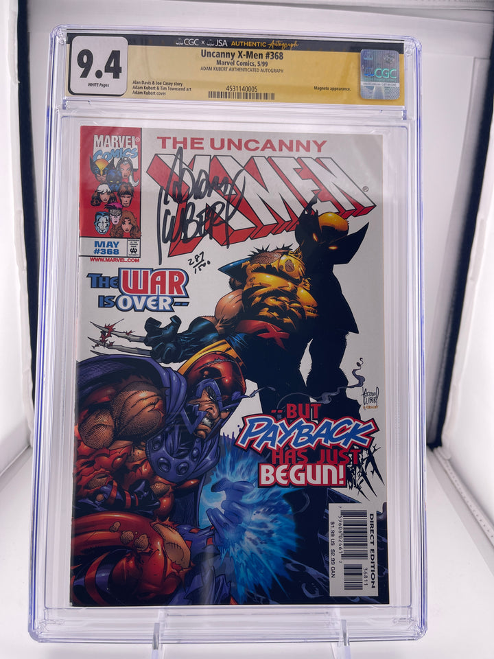 Uncanny X-Men #368 CGC 9.4 Signed by Adam Kubert