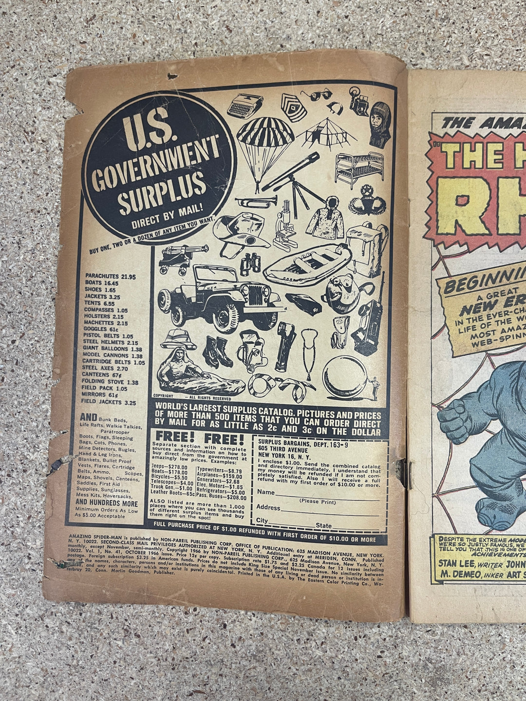 Amazing Spiderman  #41 1st Rhino