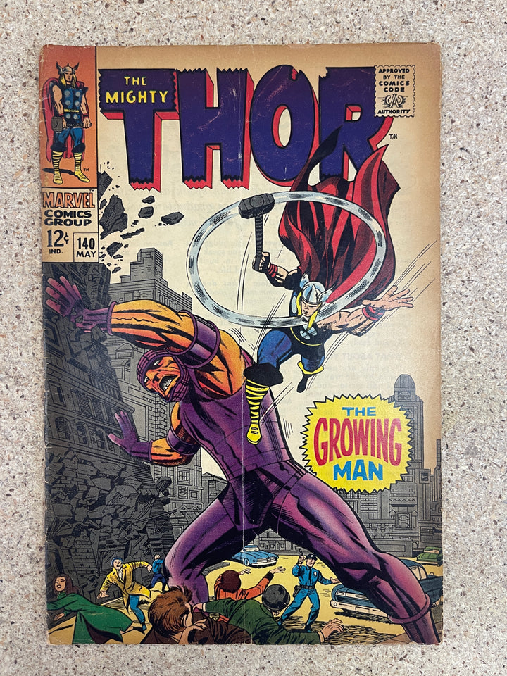 Thor #140 VG 1st Growing Man