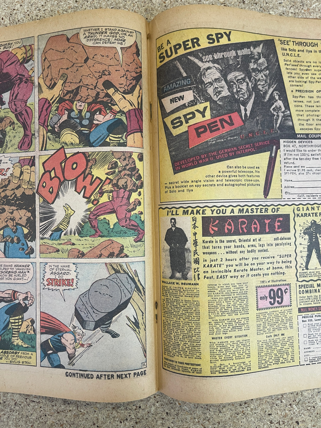 Thor #140 VG 1st Growing Man