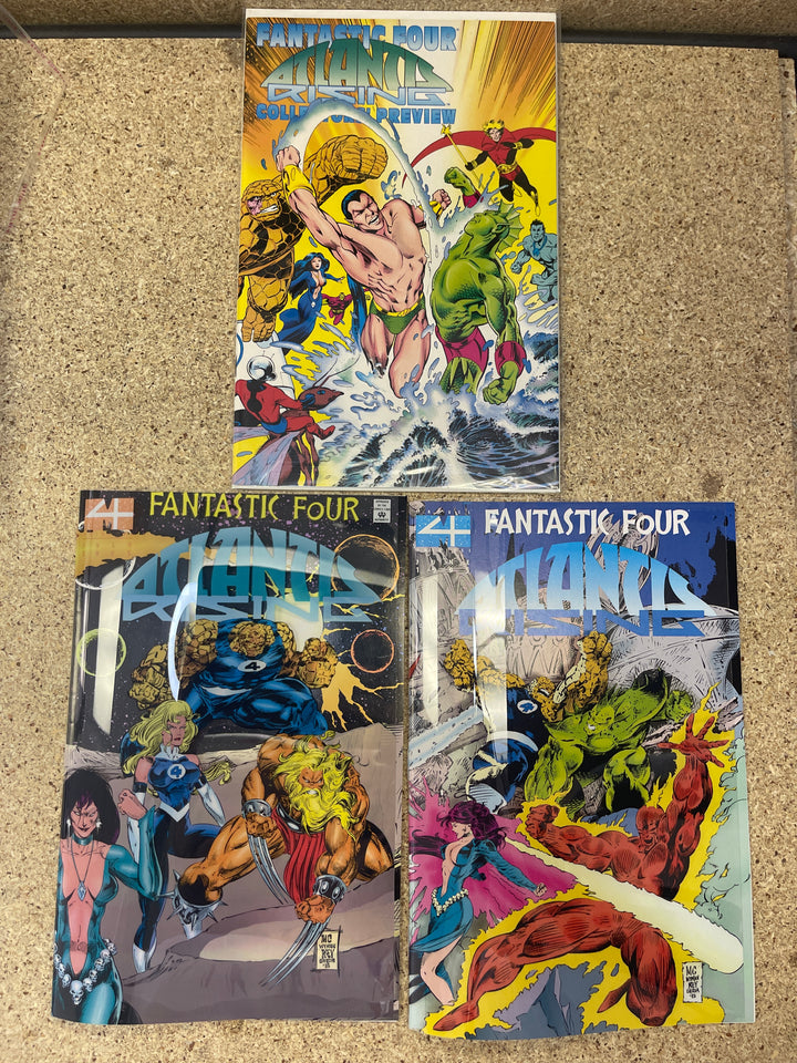 Fantastic Four Atlantis Rising #1-3 Complete Acetate Covers