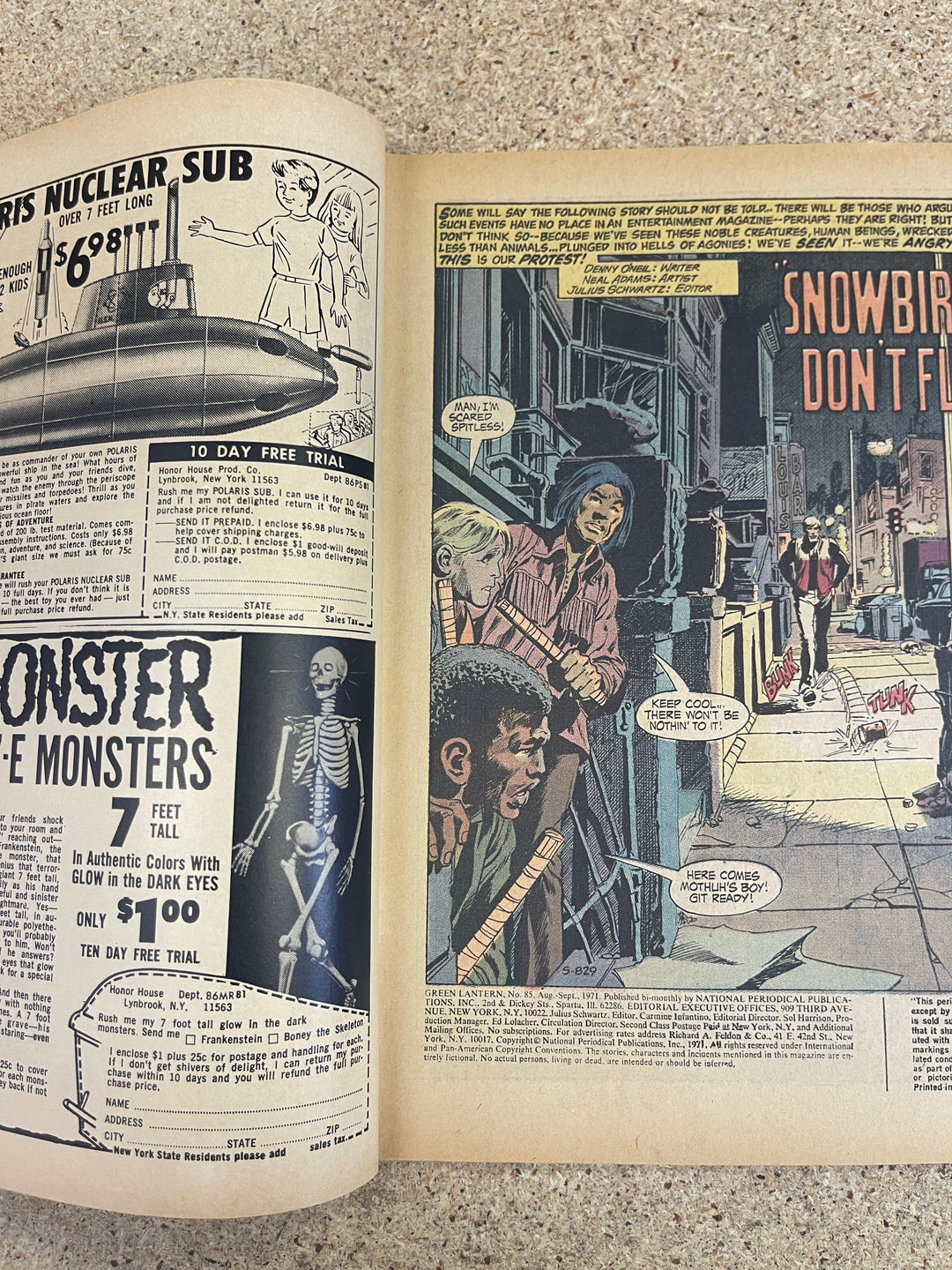 Green Lantern #85 Neal Adams Drug Issue