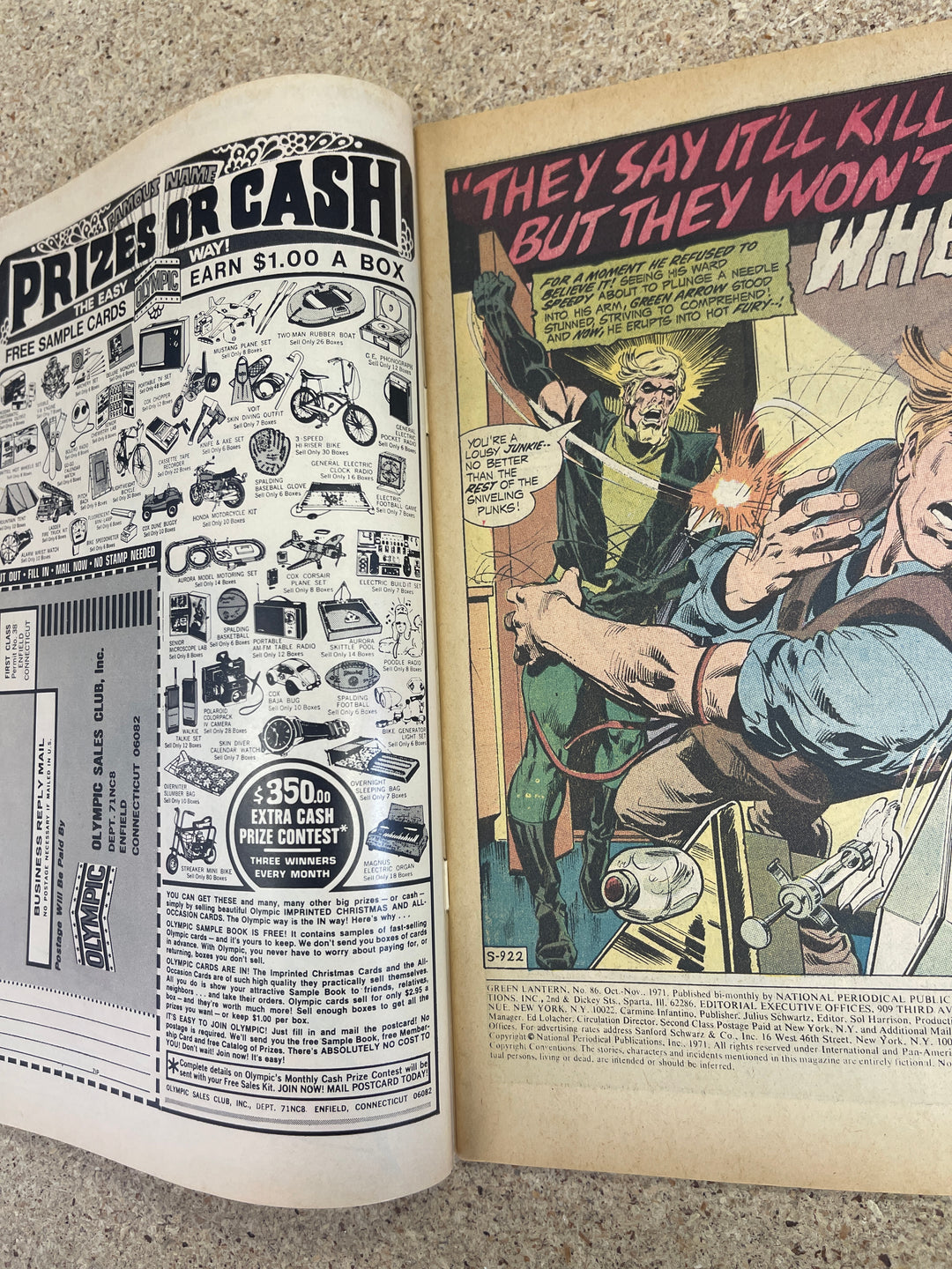 Green Lantern #86 Neal Adams Drug Issue