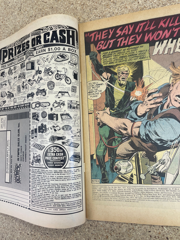 Green Lantern #86 Neal Adams Drug Issue