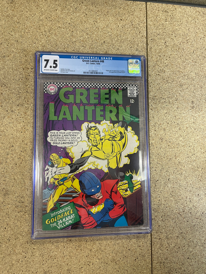 Green Lantern  #48 1st Goldface CGC 7.5