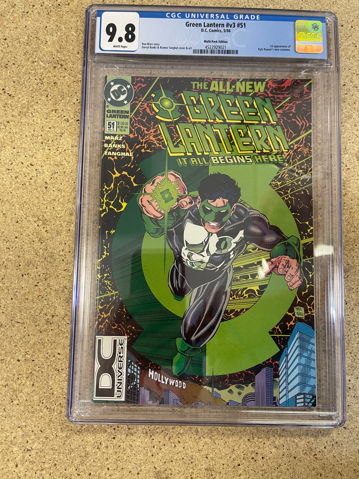 Green Lantern  #51 Kyle Rayner New Costume 2nd Print CGC 9.8
