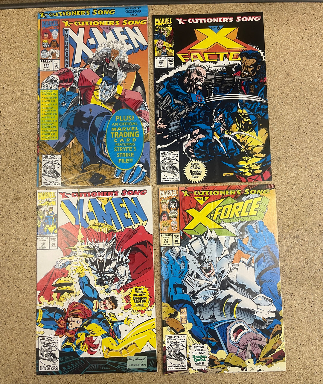 X Cutioners Song #1-12 Some sealed missing a few cards