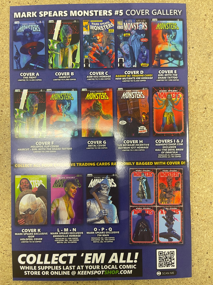 Mark Spears Monsters #5 Cover Keenspot Exclusive LTD 295