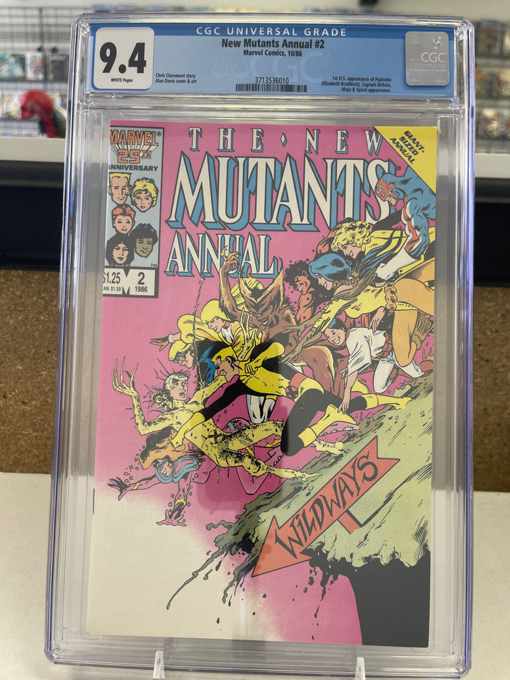 New Mutants Annual  #2 CGC 9.4 1st US Psylocke