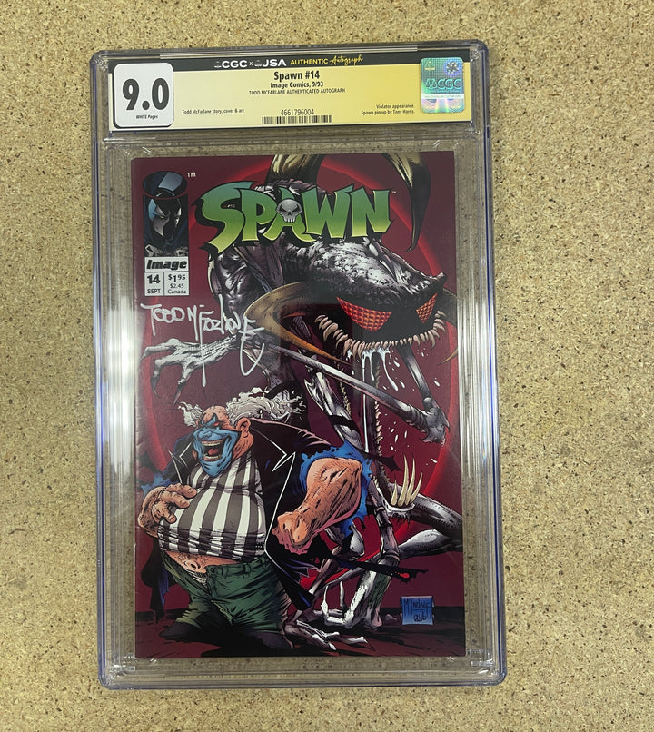 Spawn #14 CGC 9.0 Todd McFarlane Signature