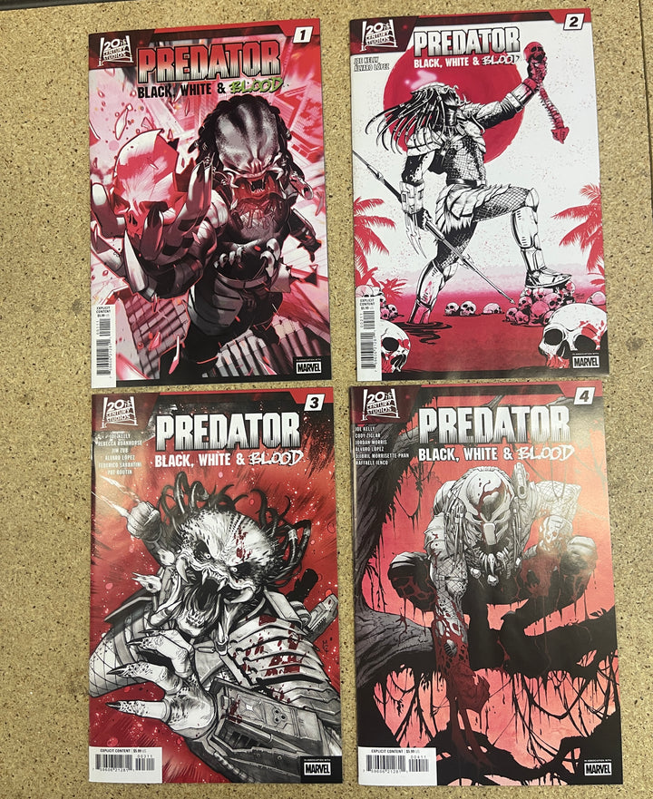 Predator Black White and Blood #1-4