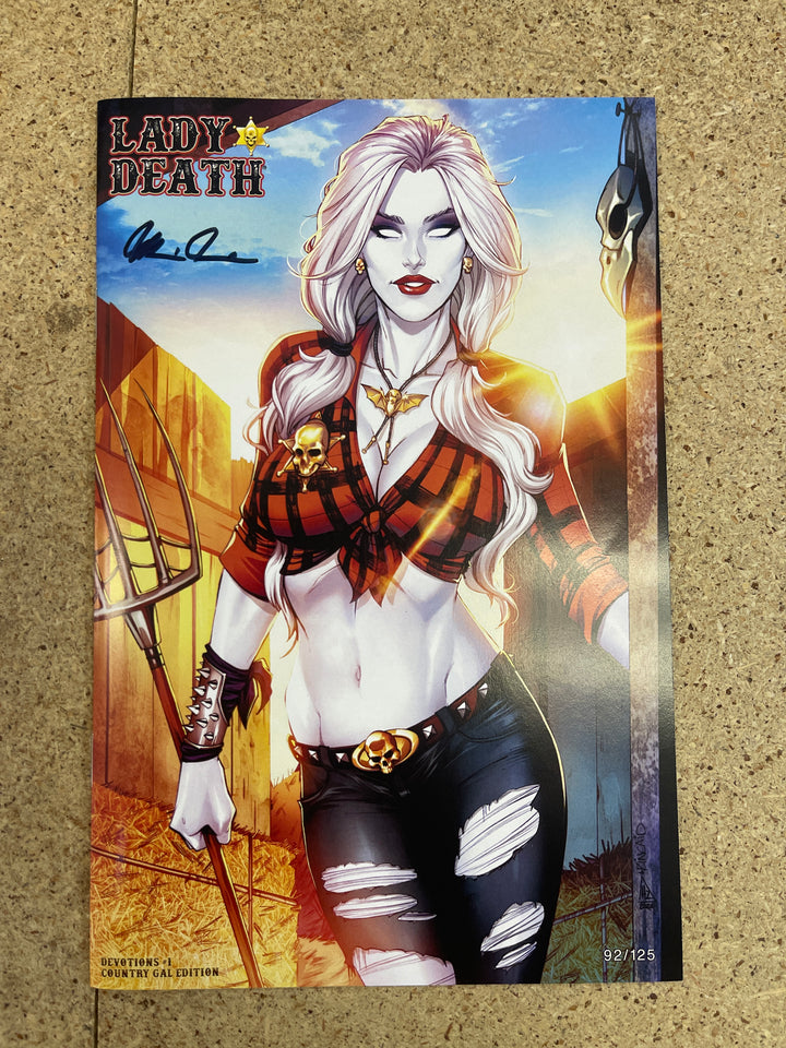 Lady Death Revelations #1 Country Gal Edition Brian Pulido Autograph
