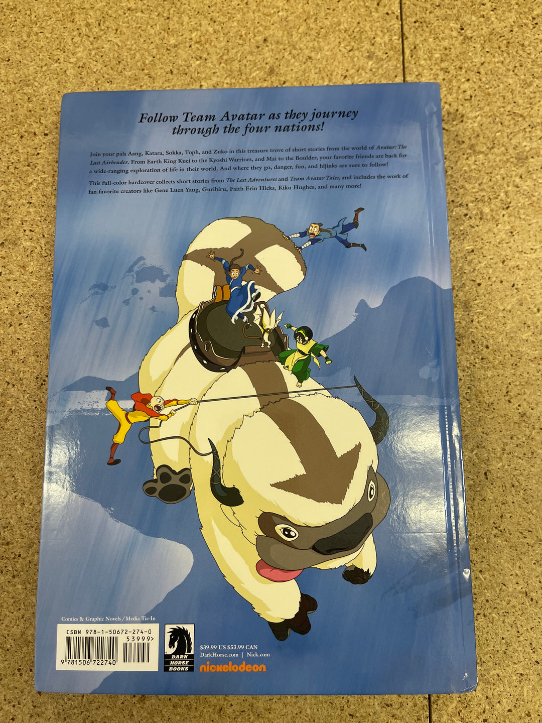 Avatar The Last Airbender #1 The Lost Adventures Team Avatar Tales HC Used