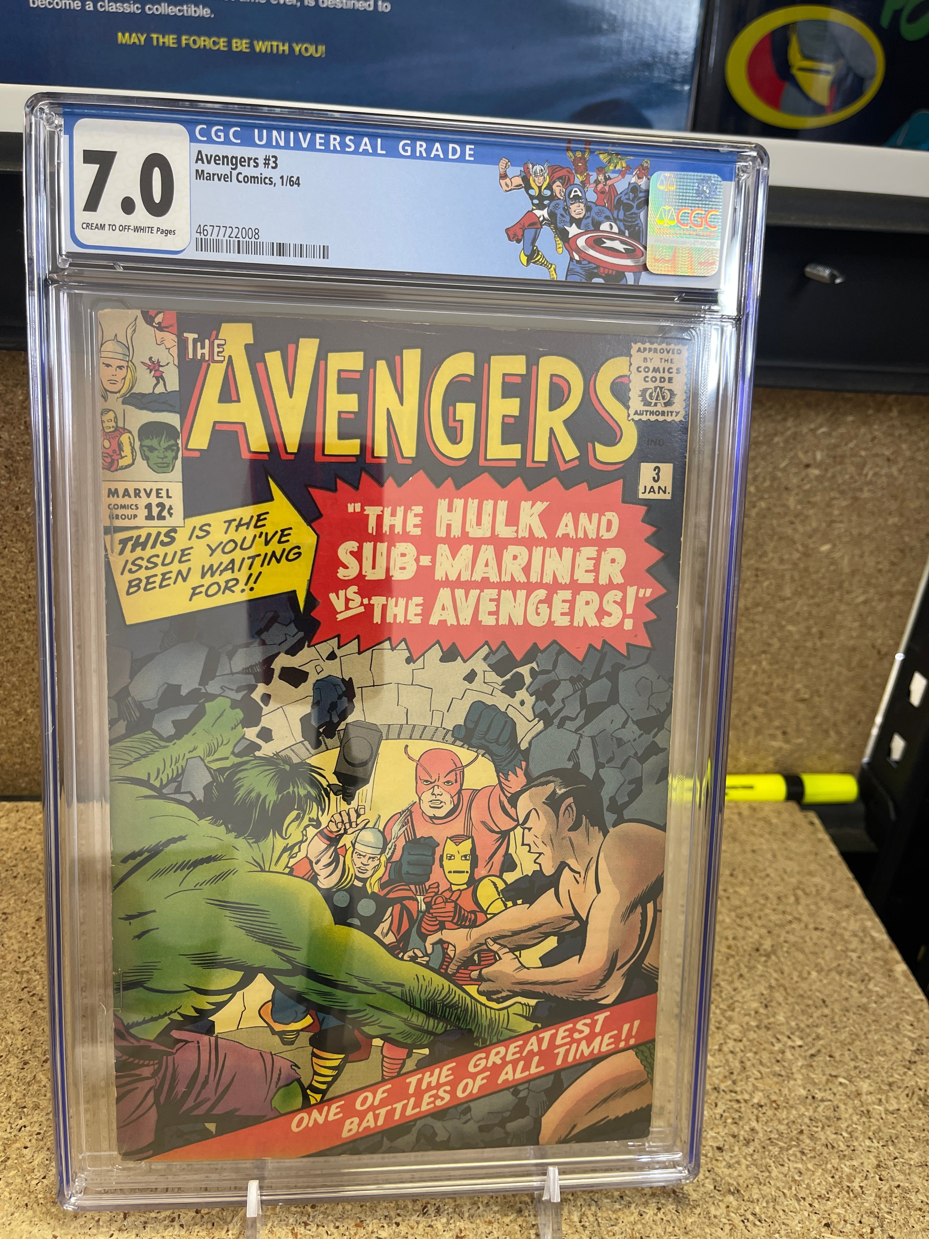 Avengers #3 1964 CGC 7.0 Custom Label – Subscription Comics
