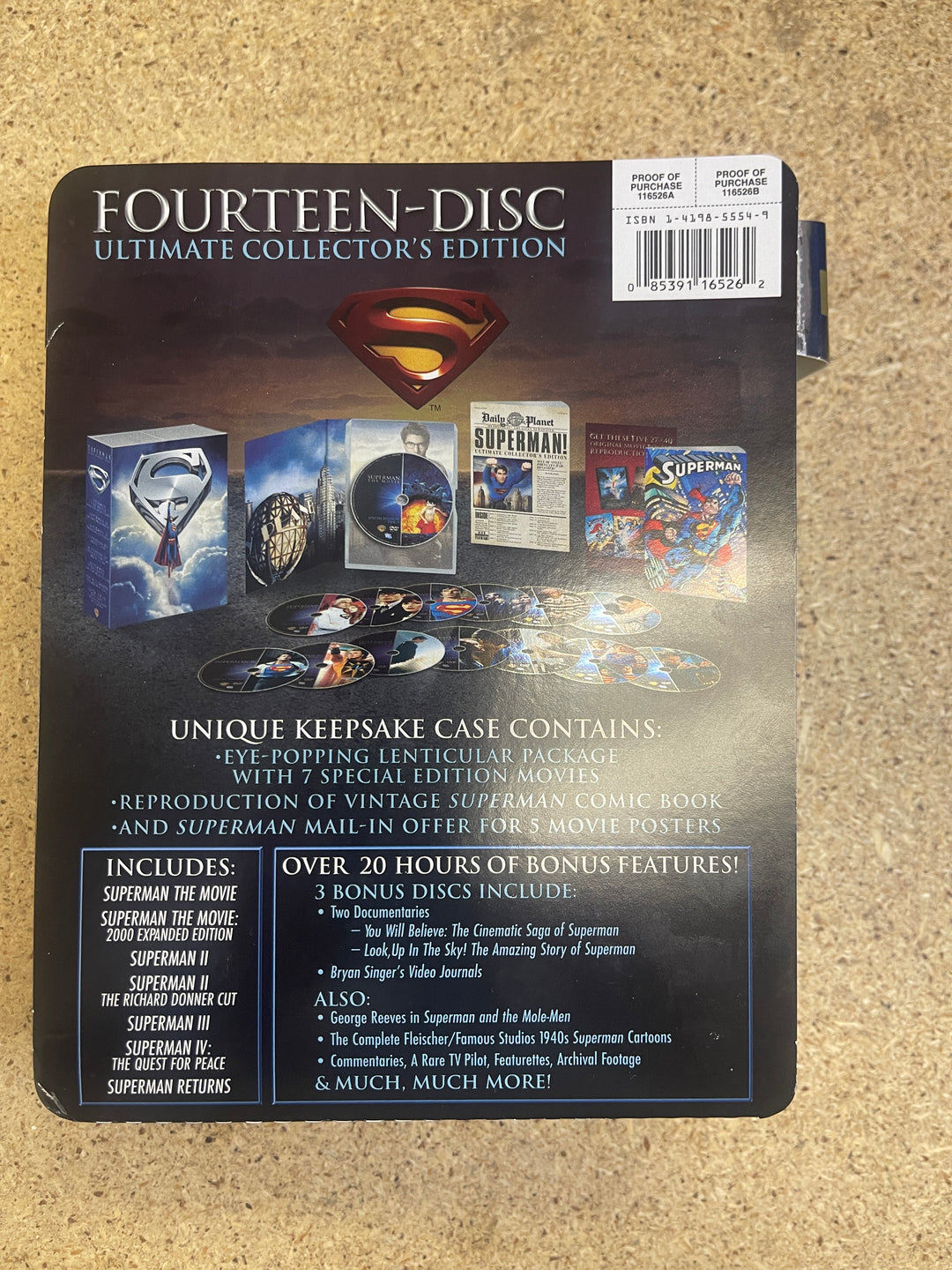 Superman Ultimate Collectors Edition Tin Box DVD, 2006, 14-Disc Set