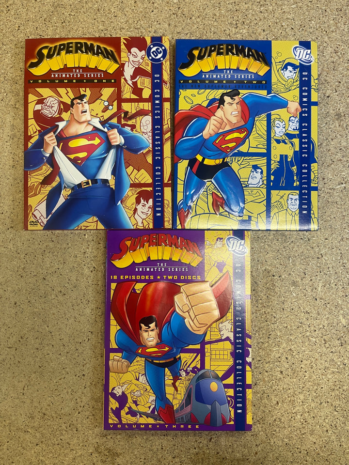 Superman: The Animated Series Complete Set Volume 1-3 Lot DC DVD Collection 1996