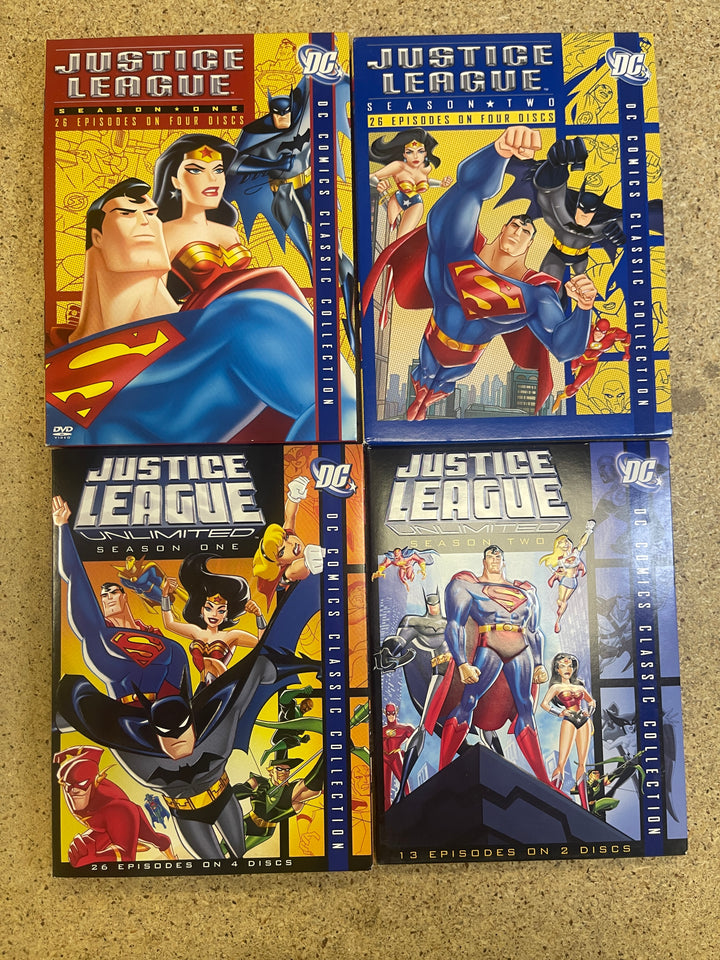 JUSTICE LEAGUE and UNLIMITED Animated Series COMPLETE 4 Volumes