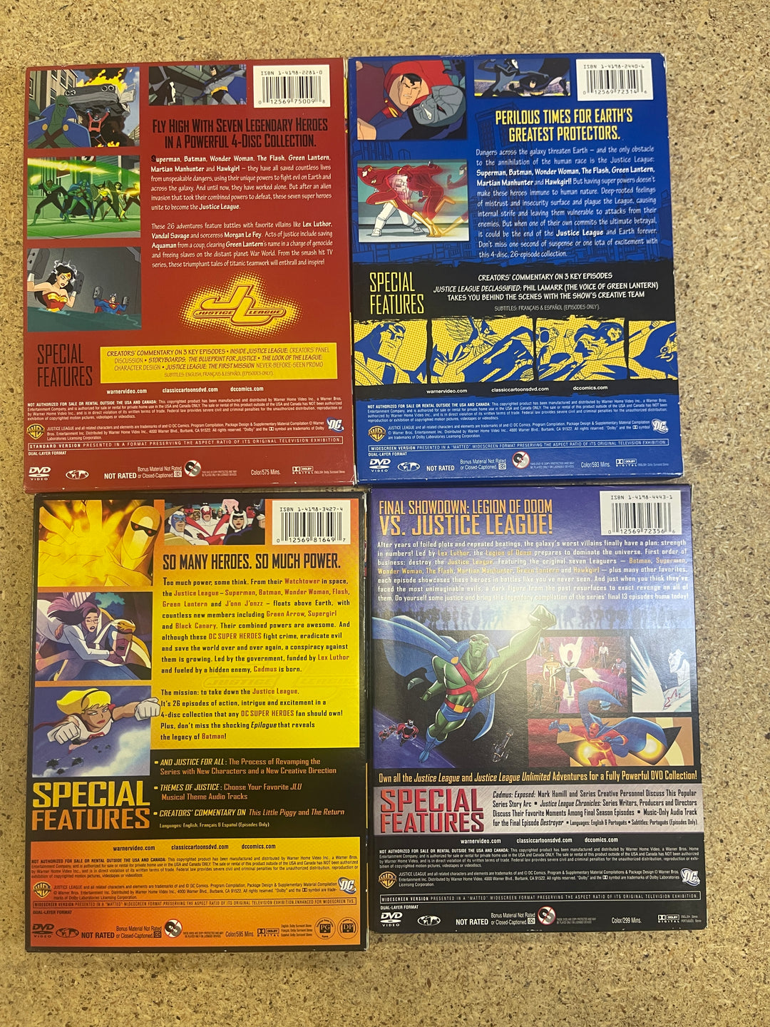 JUSTICE LEAGUE and UNLIMITED Animated Series COMPLETE 4 Volumes