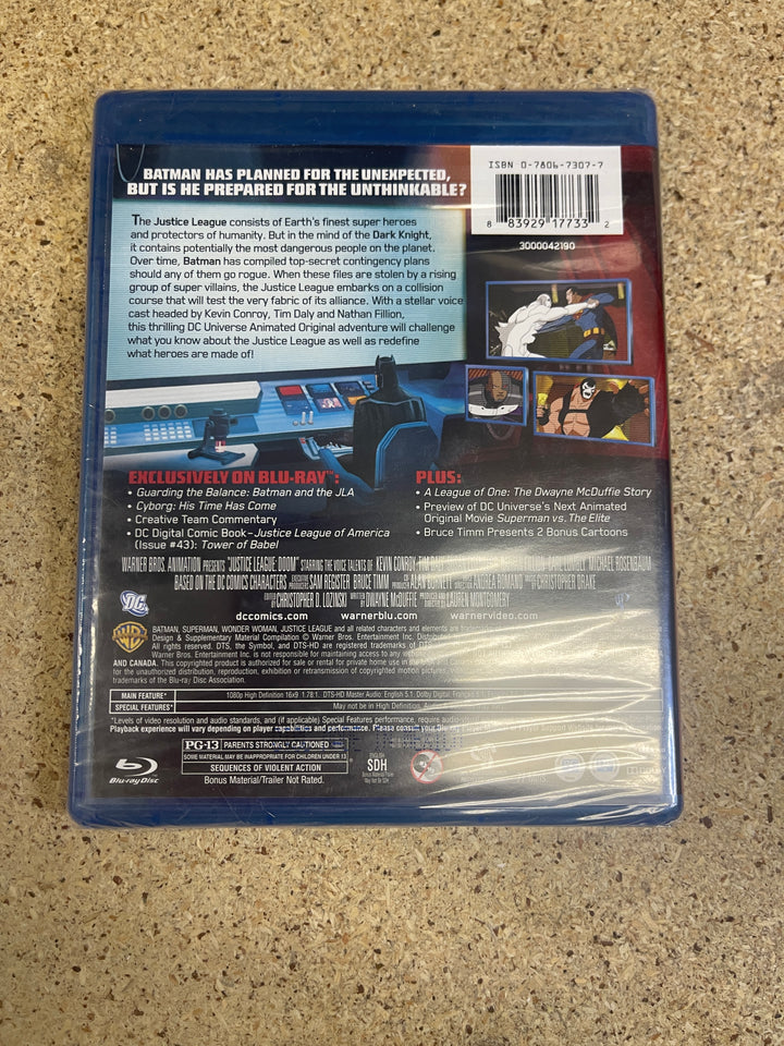 Justice League: Doom Blu-ray Brand New, Factory Sealed