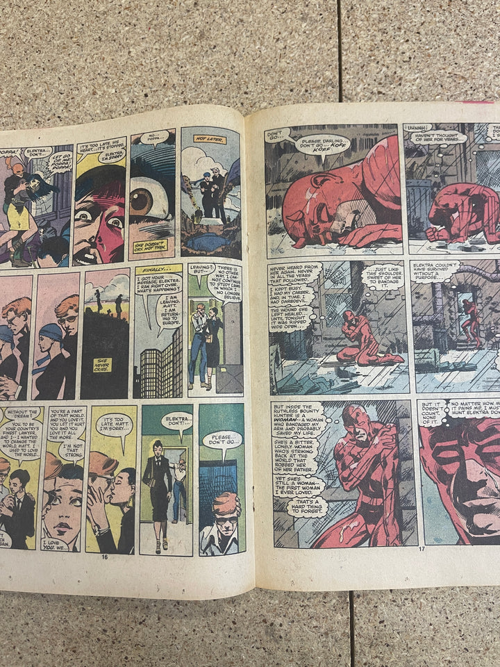 Daredevil #168 1st Elektra Detached Center Staple