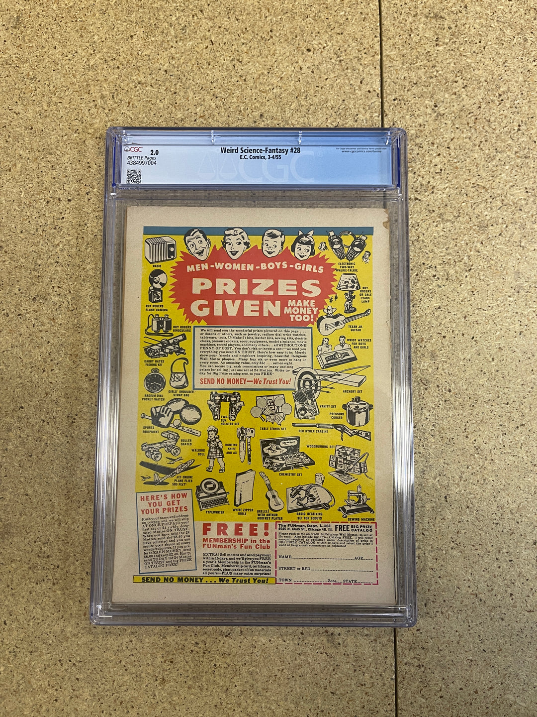 Weird Science Fantasy #28 CGC 2.0