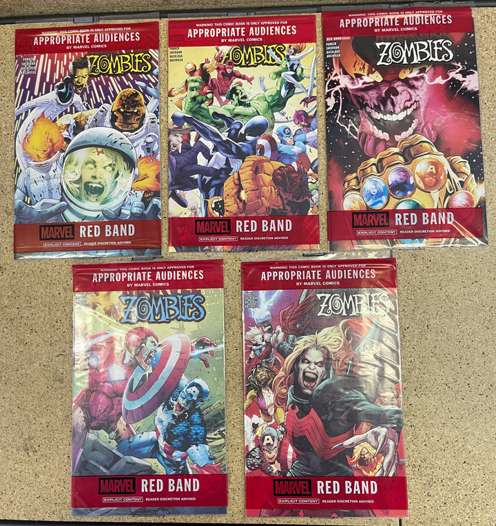 Marvel Zomibies Red Band #1-5 Sealed