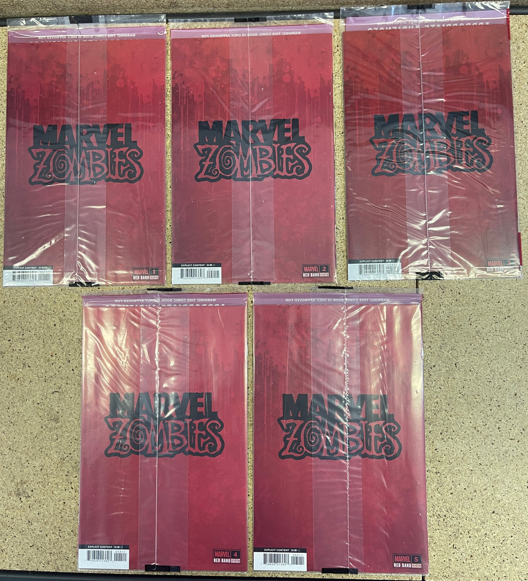 Marvel Zomibies Red Band #1-5 Sealed
