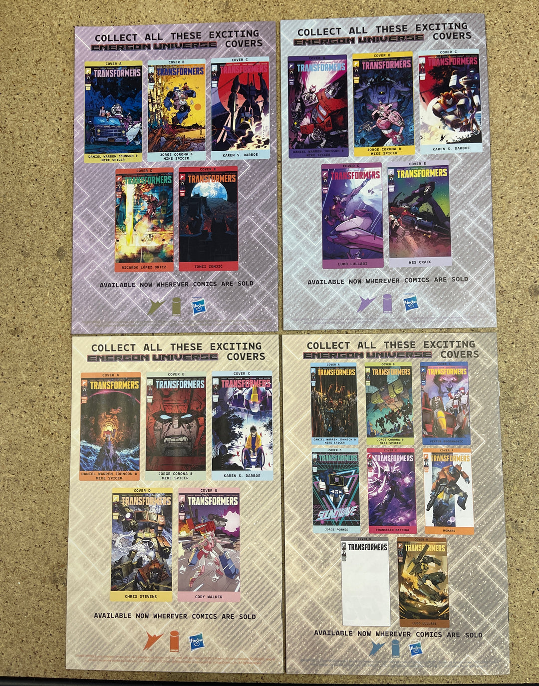 Transformers  #1-24  Includes 1 Noto 1 Autobots 1 Decepticon covers Daniel W Johnson Run
