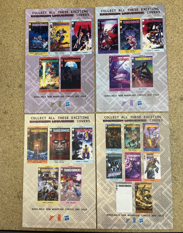Transformers  #1-24  Includes 1 Noto 1 Autobots 1 Decepticon covers Daniel W Johnson Run