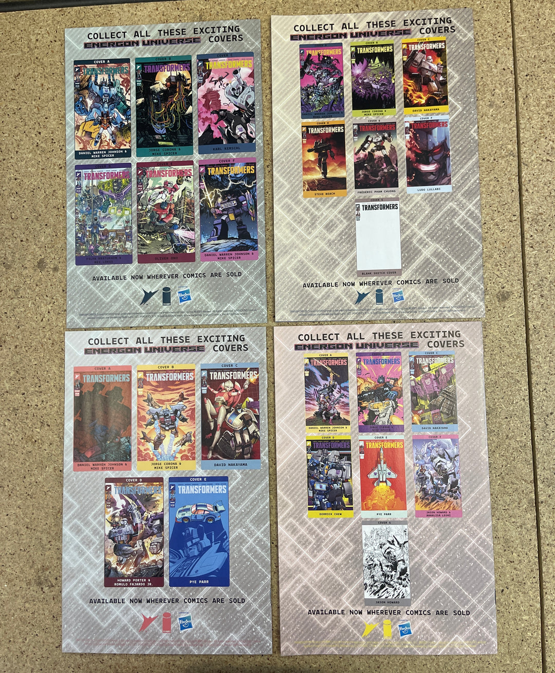 Transformers  #1-24  Includes 1 Noto 1 Autobots 1 Decepticon covers Daniel W Johnson Run