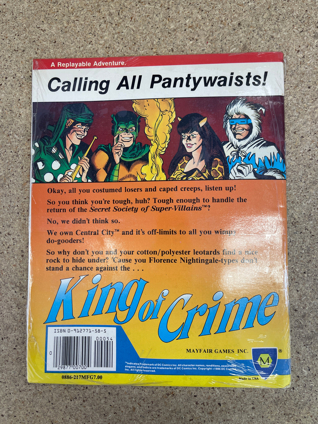 DC Heroes Role Playing Module #1 King of Crime