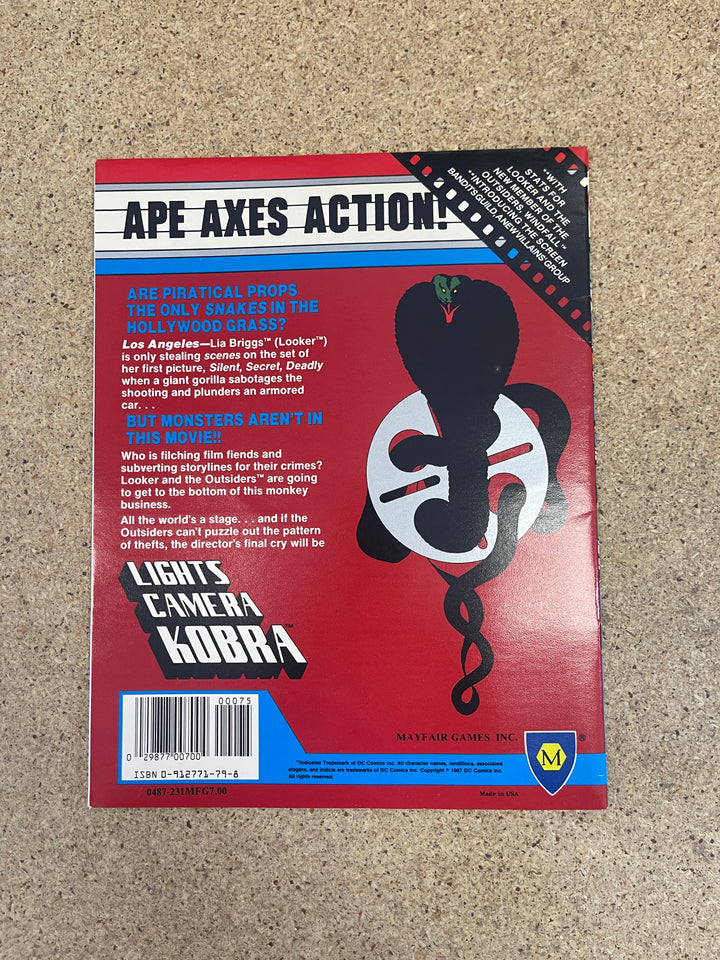 DC Heroes Role Playing Module #5 Lights Camera Kobra