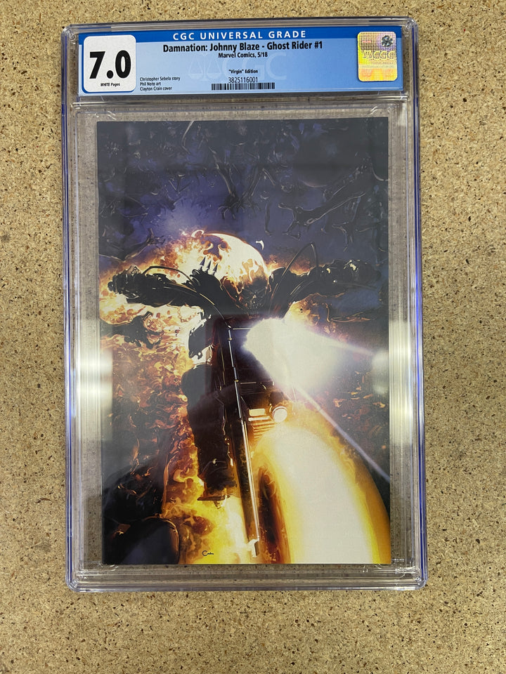Damnation Johnny Blaze Ghost Rider  #1 Virgin CGC 7.0