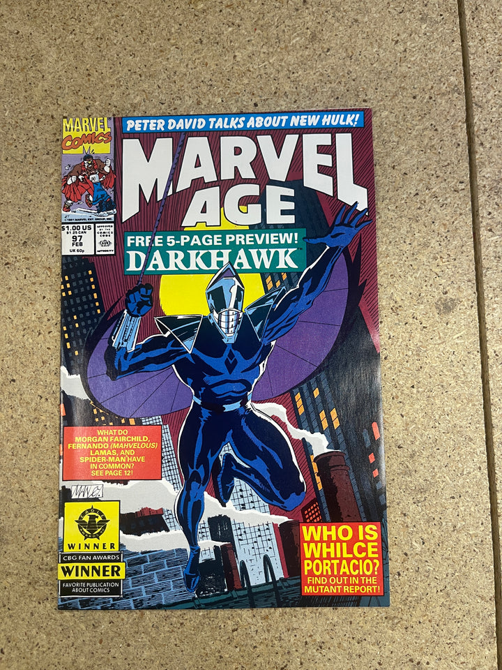 Marvel Age #97 1st Darkhawk