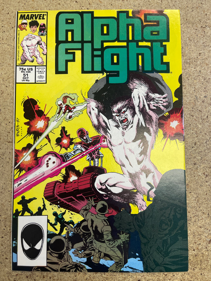 Alpha Flight #51 & 53 1st interior and 1st cover art Jim Lee w/ Marvel