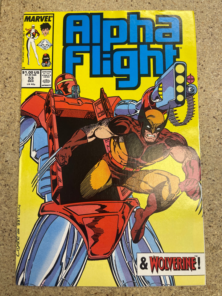 Alpha Flight #51 & 53 1st interior and 1st cover art Jim Lee w/ Marvel