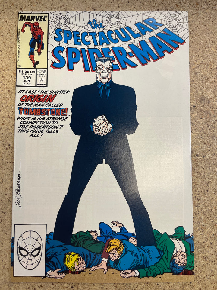 Spectacular Spider-Man #139 1st Tombstone Cover