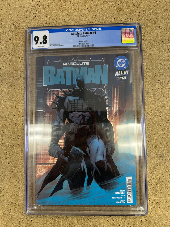 Absolute Batman #1 2nd Print CGC 9.8