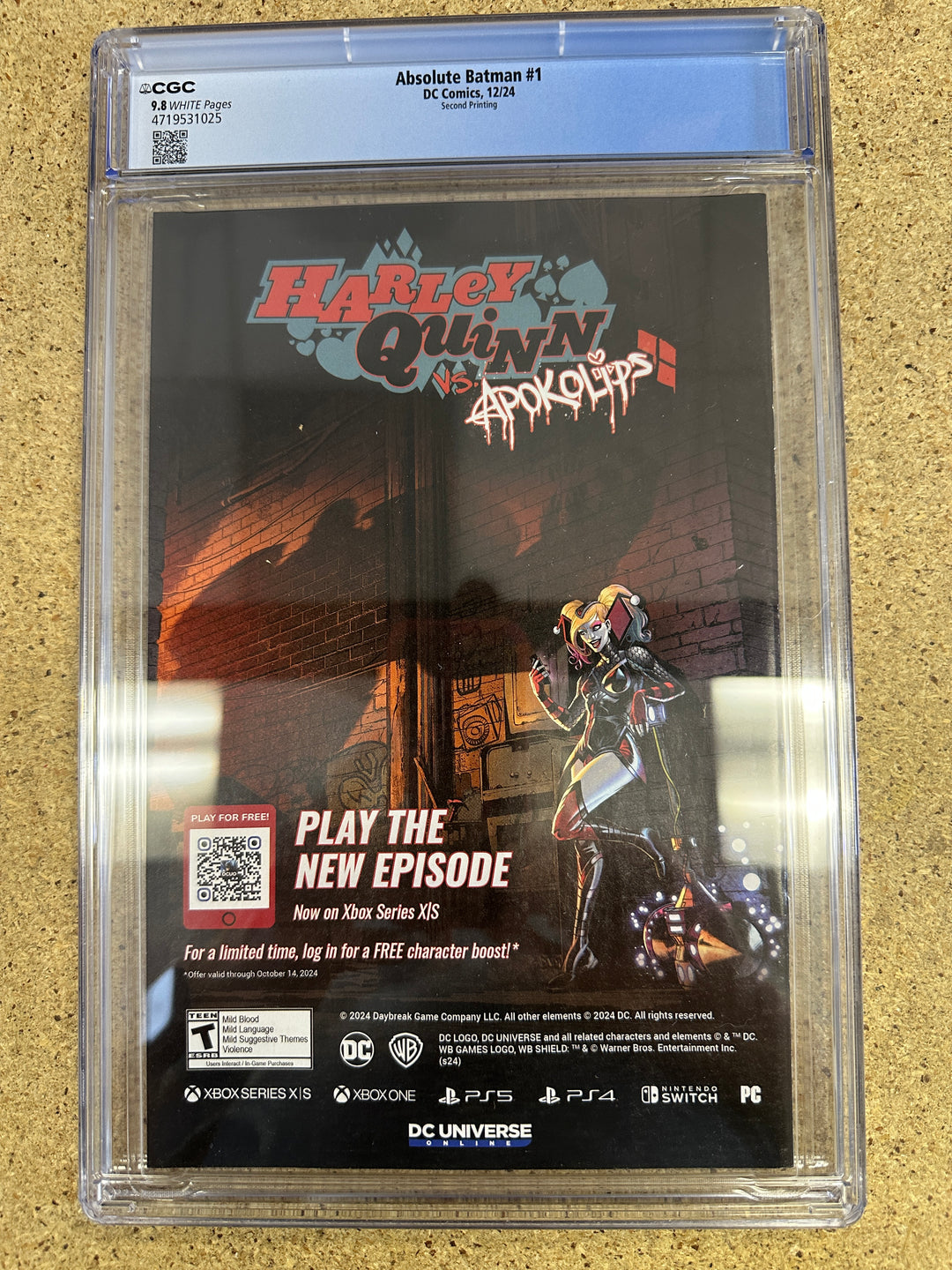 Absolute Batman #1 2nd Print CGC 9.8