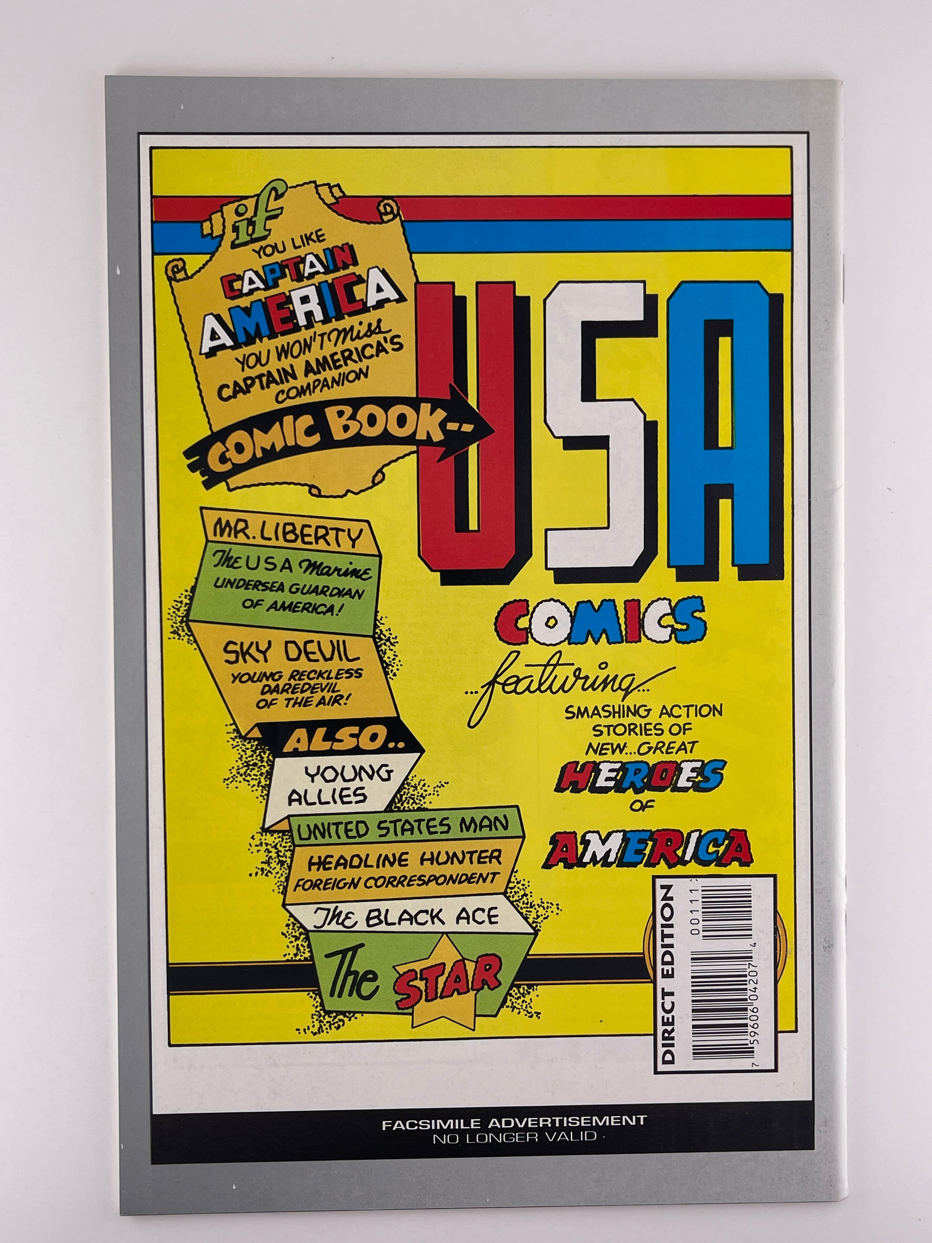 Marvel Milestone Edition Captain America #1, 1995 Marvel Comics Reprint NM, HTF