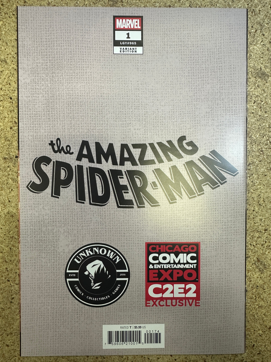 Amazing Spider-Man #1 C2E2 Black & White Signed by Nathan Szerdy w/ COA
