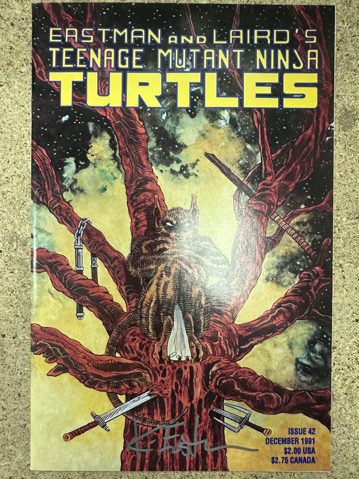 Teenage Mutant Ninja Turtles #42 1991 Signed by Kevin Eastman w/ COA