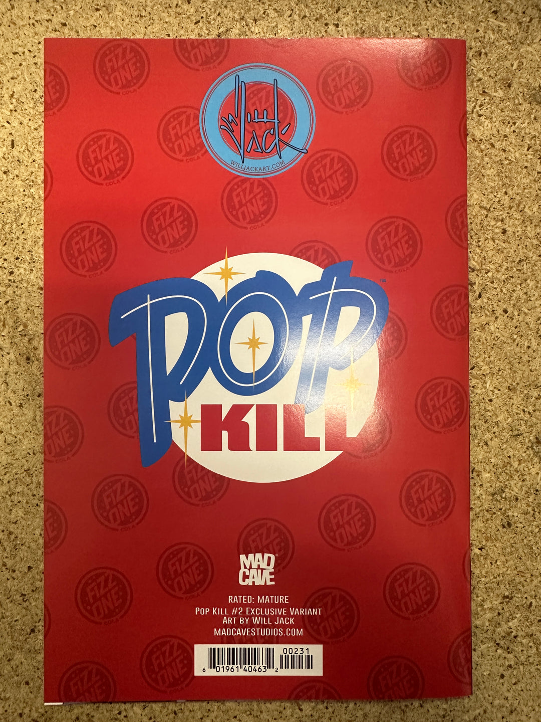 Pop Kill #2 Will Jack Exclusive White Skirt Pop Signed by Will Jack w/ COA