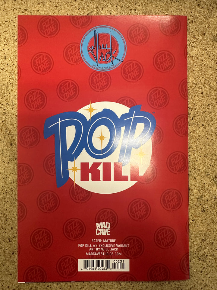 Pop Kill #2 Will Jack Exclusive White Skirt Pop Signed by Will Jack w/ COA