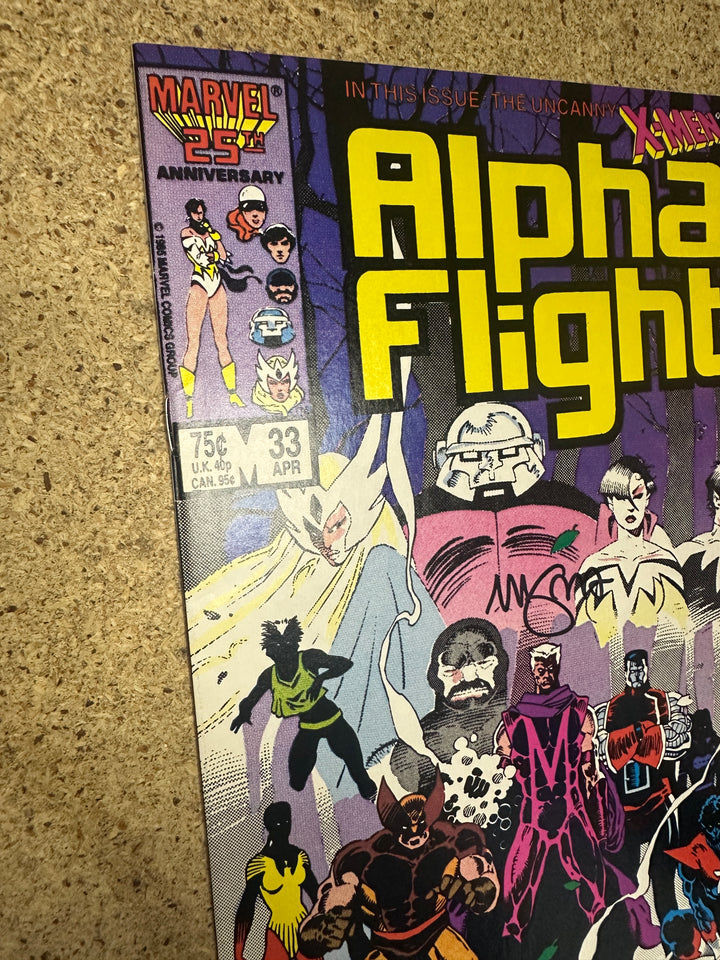 Alpha Flight #33 1st Lady Deathstrike signed by Mike Mignola